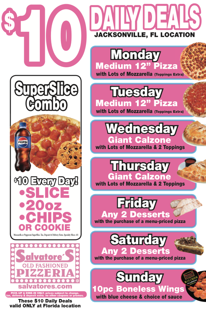 Pizza Coupons Rochester NY | Salvatore's Pizzeria